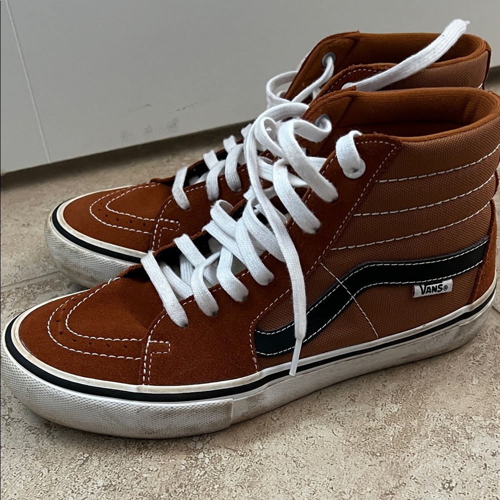 Vans Men's High-Top Sneakers - Brown and Black